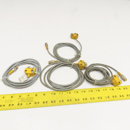 Turck VB2-RS 4.4T-2/2FKM 4.4/S651 2 Branch Splitter Daisy Chain Cord Set Lot/4