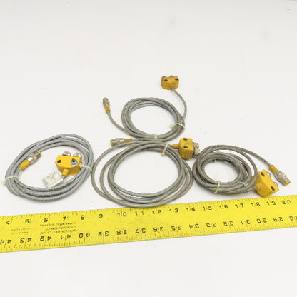 Turck VB2-RS 4.4T-2/2FKM 4.4/S651 2 Branch Splitter Daisy Chain Cord Set Lot/4