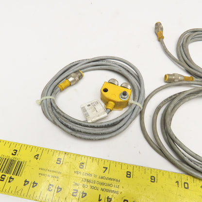 Turck VB2-RS 4.4T-2/2FKM 4.4/S651 2 Branch Splitter Daisy Chain Cord Set Lot/4
