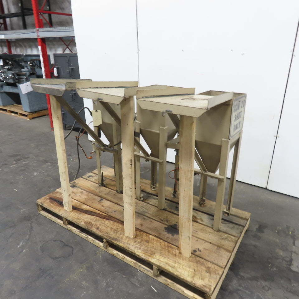 12" x 12" Top Fill Hopper W/ Hydraulic Open/Close Valve Lot Of 3