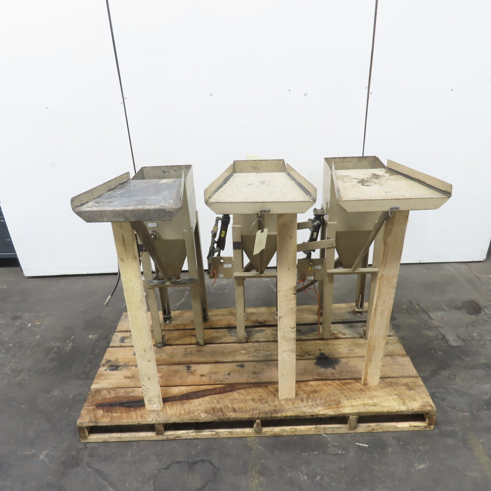 12" x 12" Top Fill Hopper W/ Hydraulic Open/Close Valve Lot Of 3