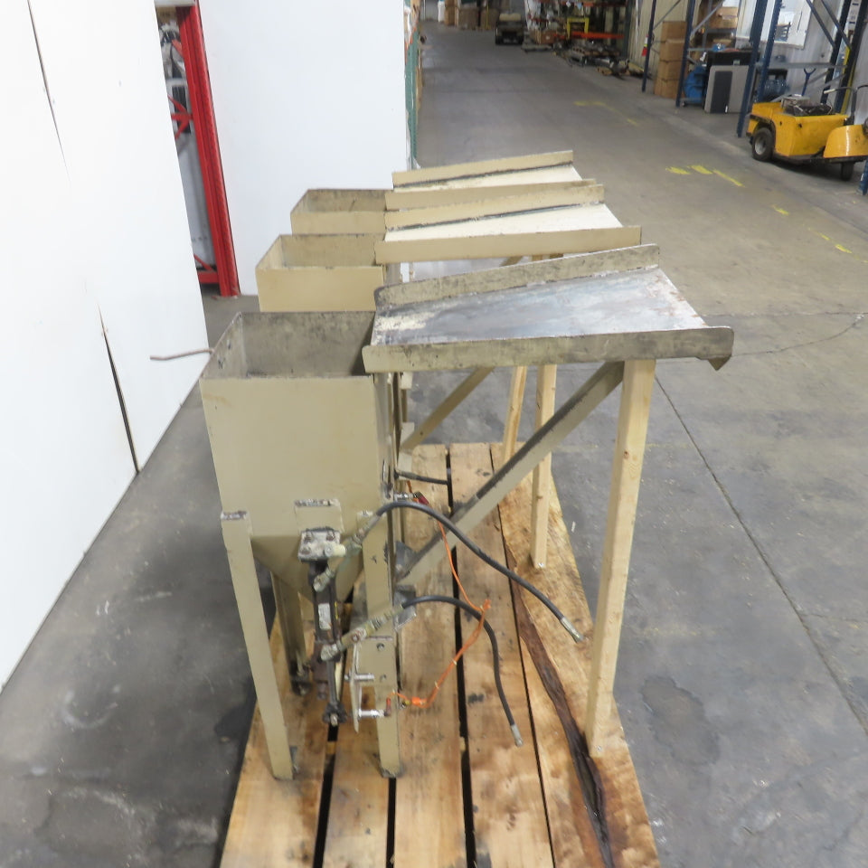 12" x 12" Top Fill Hopper W/ Hydraulic Open/Close Valve Lot Of 3