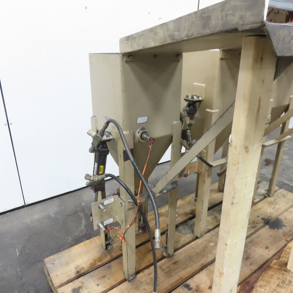 12" x 12" Top Fill Hopper W/ Hydraulic Open/Close Valve Lot Of 3