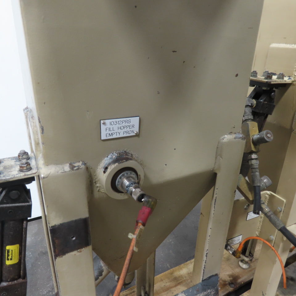 12" x 12" Top Fill Hopper W/ Hydraulic Open/Close Valve Lot Of 3