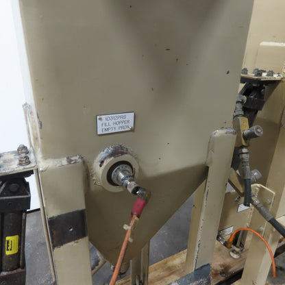 12" x 12" Top Fill Hopper W/ Hydraulic Open/Close Valve Lot Of 3