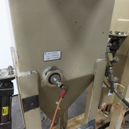 12" x 12" Top Fill Hopper W/ Hydraulic Open/Close Valve Lot Of 3