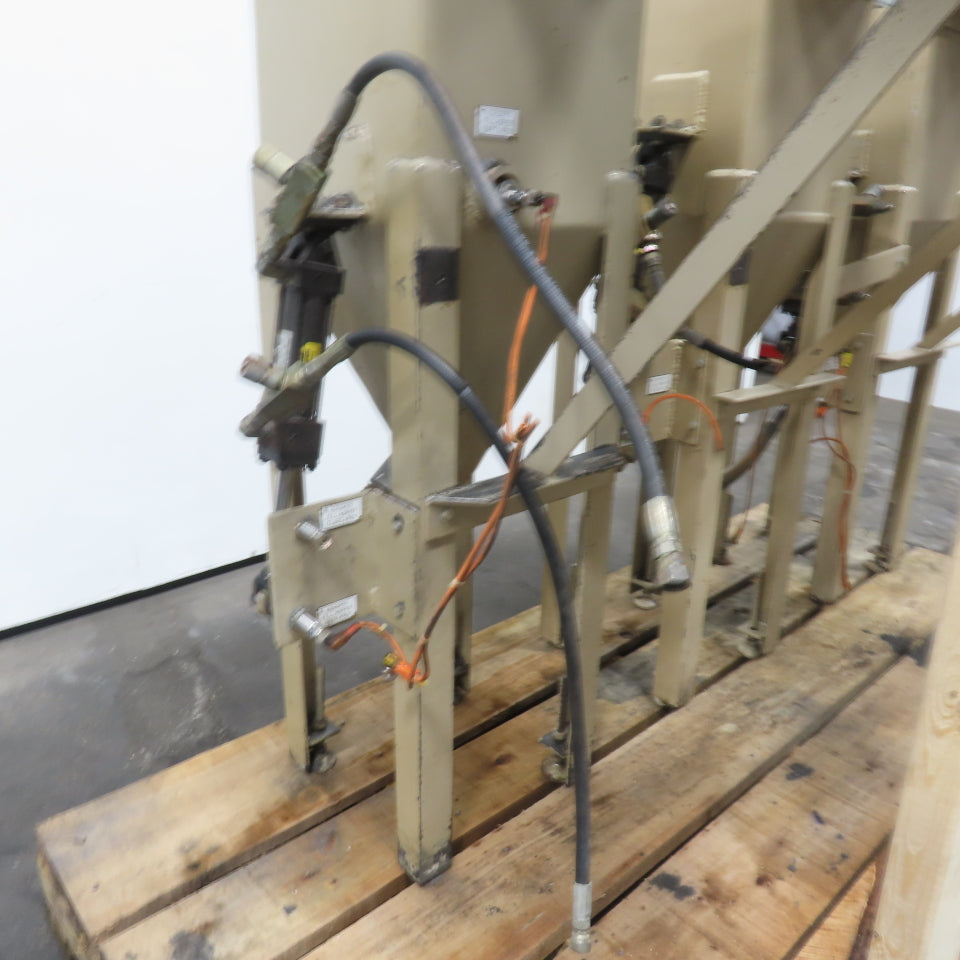 12" x 12" Top Fill Hopper W/ Hydraulic Open/Close Valve Lot Of 3