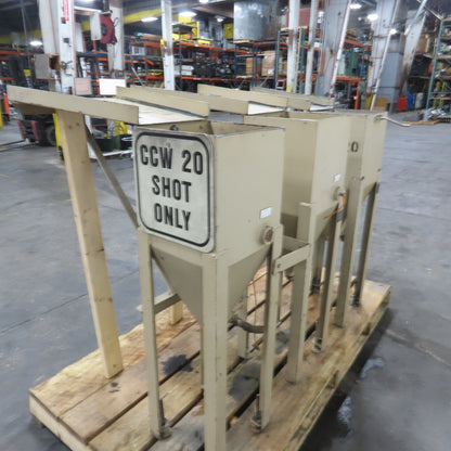 12" x 12" Top Fill Hopper W/ Hydraulic Open/Close Valve Lot Of 3