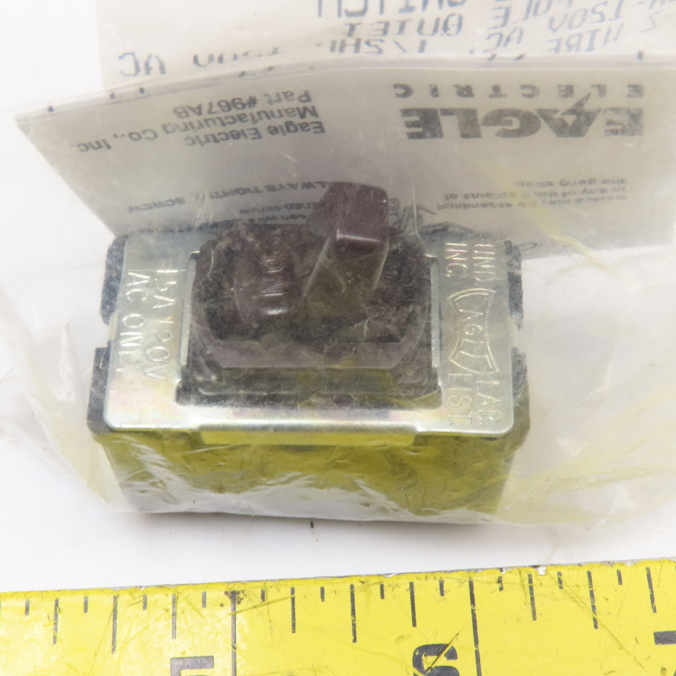 Eagle 1101B-BOX Brown Interchange Switch 1 Pole Quiet 15A-120V 1/2Hp E-Z Wire