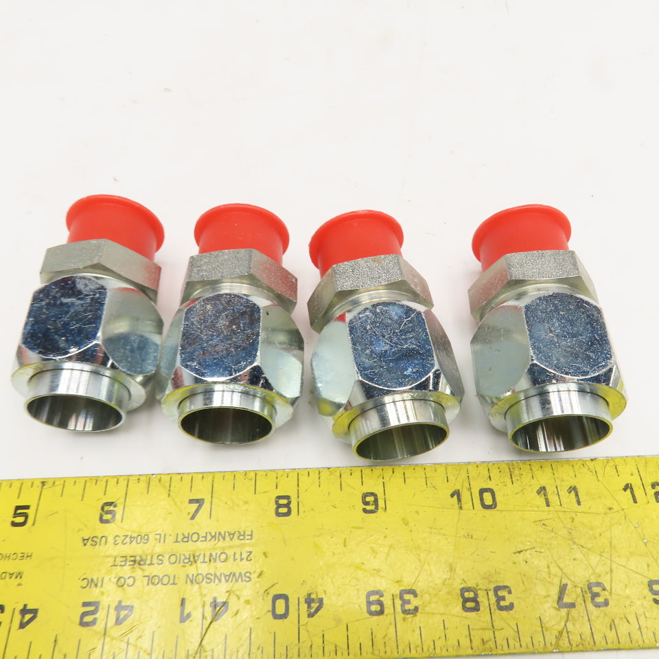 Parker 3/4" NPT Male x 1" P-16 Compression Straight Tube Fitting Lot Of 4