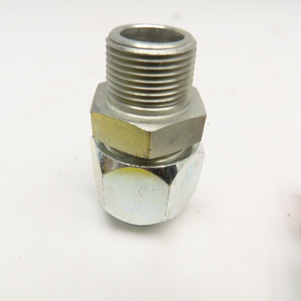 Parker 3/4" NPT Male x 1" P-16 Compression Straight Tube Fitting Lot Of 4