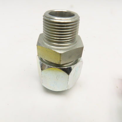 Parker 3/4" NPT Male x 1" P-16 Compression Straight Tube Fitting Lot Of 4