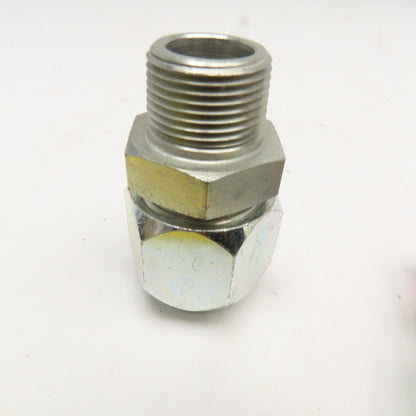 Parker 3/4" NPT Male x 1" P-16 Compression Straight Tube Fitting Lot Of 4