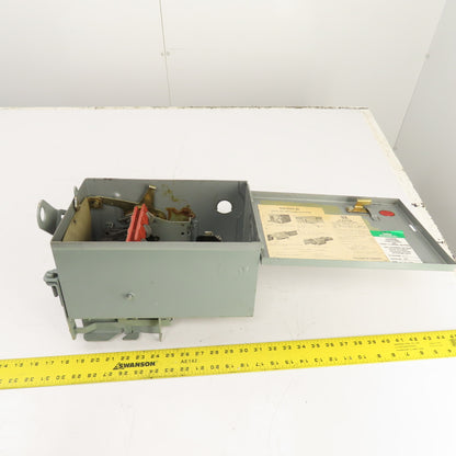 Square D PQ-3603G I-Line Fusible Busway Plug Switch Unit 30A 3P 3W 600V