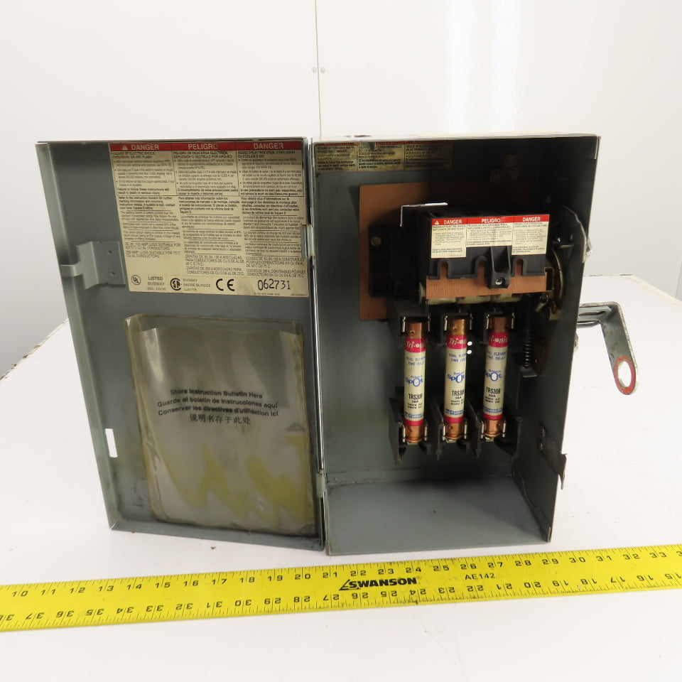 Square D PQ3603G I-Line Fusible Busway Plug Switch Unit 30A 3P 3W 600V