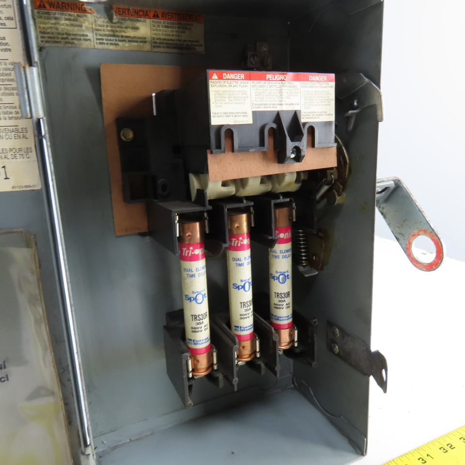 Square D PQ3603G I-Line Fusible Busway Plug Switch Unit 30A 3P 3W 600V