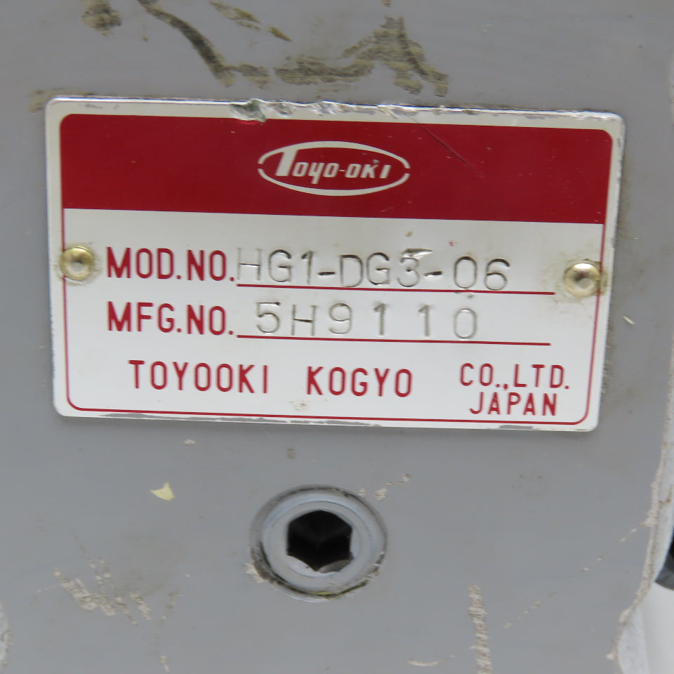 Toyooki Kogyo HG1-DG3-06 Pressure Reducing Hydraulic Valve