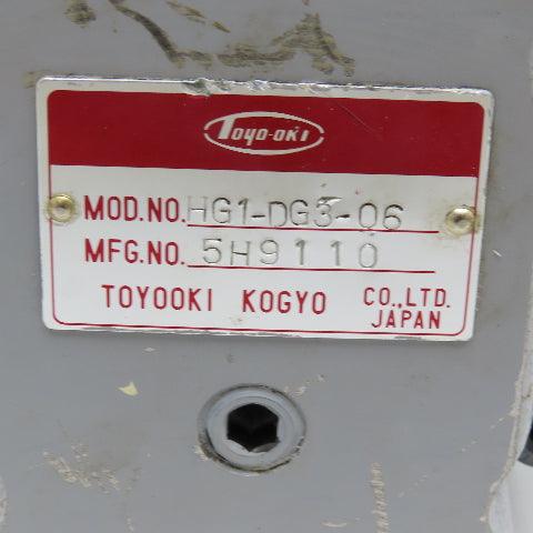 Toyooki Kogyo HG1-DG3-06 Pressure Reducing Hydraulic Valve