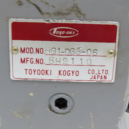 Toyooki Kogyo HG1-DG3-06 Pressure Reducing Hydraulic Valve