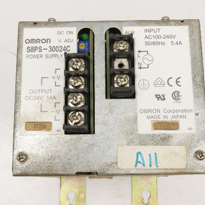 Omron S8PS-30024C DC Power Supply 100-240VAC 24VDC Adjustable Output