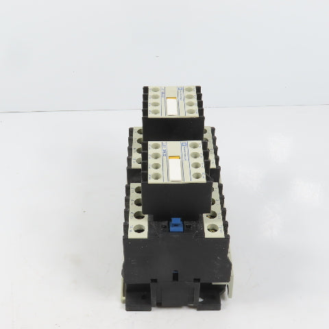 Telemecanique LC1D2510 15HP Interlocked Reversing Contactor 120V Coil W/LA1 DN22