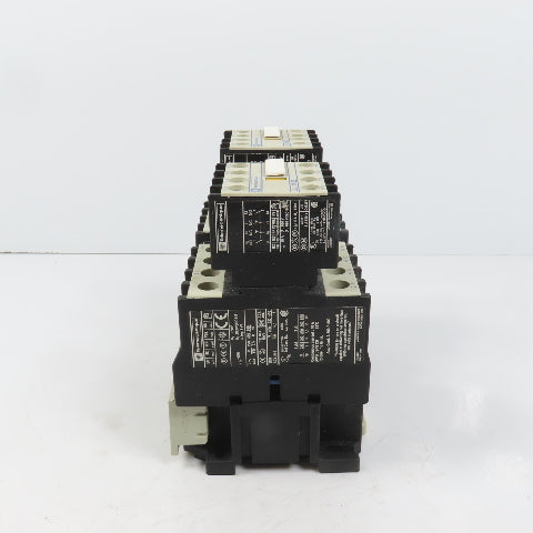Telemecanique LC1D2510 15HP Interlocked Reversing Contactor 120V Coil W/LA1 DN22