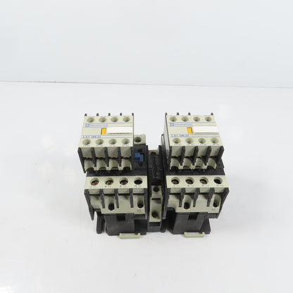 Telemecanique LC1D2510 15HP Interlocked Reversing Contactor 120V Coil W/LA1 DN22
