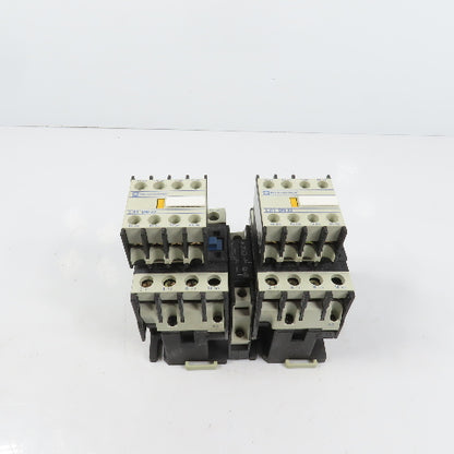 Telemecanique LC1D2510 15HP Interlocked Reversing Contactor 120V Coil W/LA1 DN22