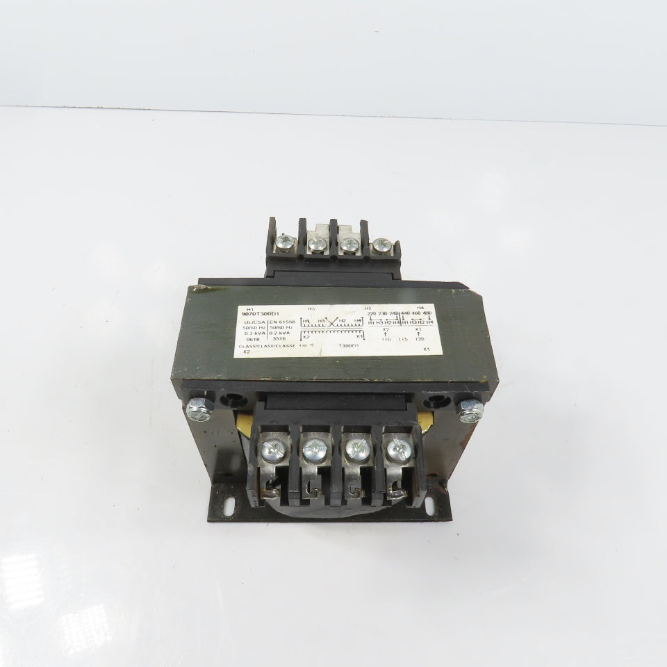 Square D 9070T300D1 0.3kVA Control Transformer Pri 220-480V Sec 110-120V