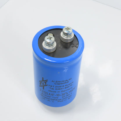 F & T 2200uf -10+30% 160V Al-ElKo Al Electrolytic Capacitor Type G