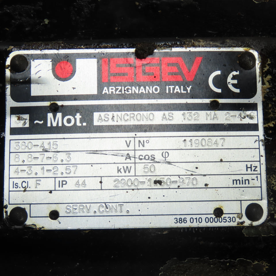 Isgev Asincrono AS 132 MA 2-4-6 4KW Electric Motor 3Ph 30/415V 3Ph 2900RPM
