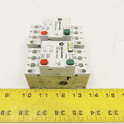 Allen Bradley 140-MN-0630 600V 25A 20Hp Manual Motor Starter 4.0-6.3A Trip Lot/2