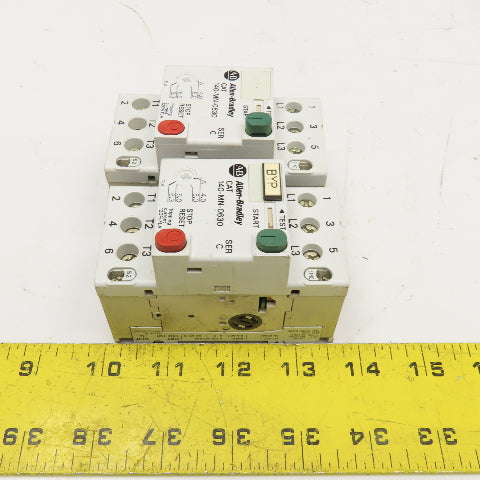Allen Bradley 140-MN-0630 600V 25A 20Hp Manual Motor Starter 4.0-6.3A Trip Lot/2