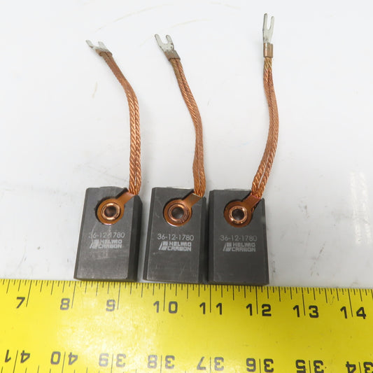 Helwig 36-12-38-12-1780 Carbon Electric Motor Brush 2"Lx1.250"Wx0.750"T Lot of 3