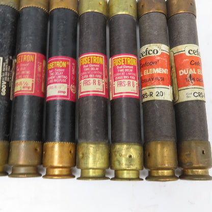 Bussmann FRS-R-1/2 1/2, 6, 7, 20, 30A Time Delay Class RK5 Fuse Lot Of 10