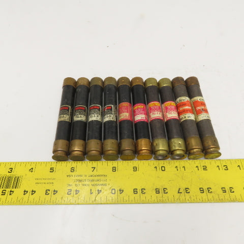 Bussmann FRS-R-1/2 1/2, 6, 7, 20, 30A Time Delay Class RK5 Fuse Lot Of 10