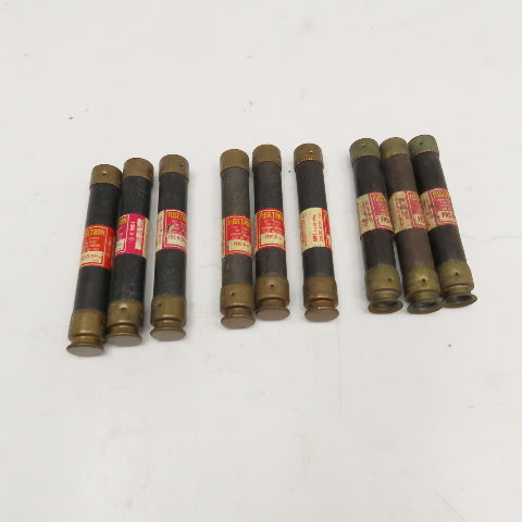 Bussmann FRS-R-3-2/10 3-2/10A, 1-1/4A, 2A Time Delay Class RK5 Fuse Lot Of 9