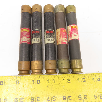Bussmann FRS-R-10 Fusetron 10A 600V Time Delay Class RK5 Fuse Lot Of 5