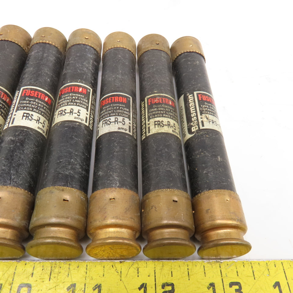 Bussmann FRS-R-5 5A 600V Time Delay Class RK5 Fuse Lot Of 12