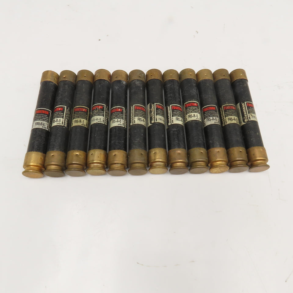 Bussmann FRS-R-5 5A 600V Time Delay Class RK5 Fuse Lot Of 12