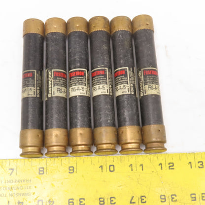 Bussmann FRS-R-15 15A 600V Time Delay Class RK5 Fuse Lot Of 6