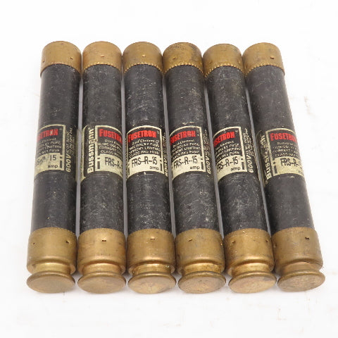 Bussmann FRS-R-15 15A 600V Time Delay Class RK5 Fuse Lot Of 6