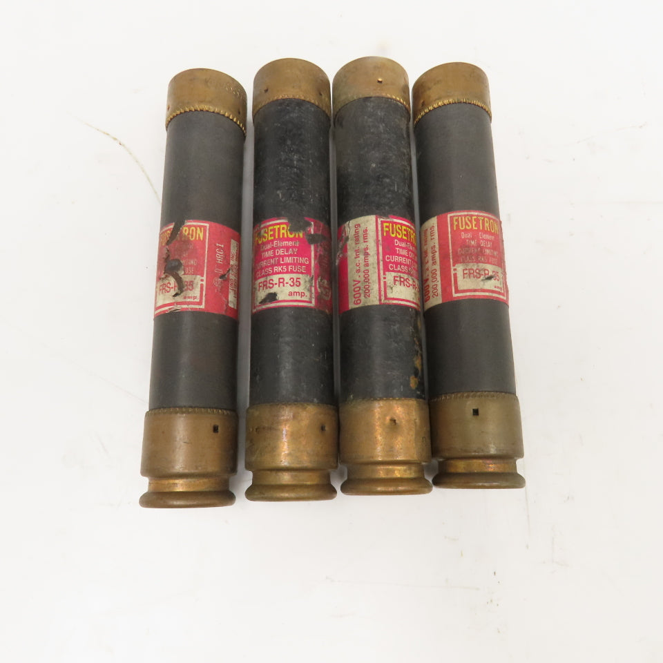 Bussmann FRS-R-35 35A 600V Time Delay Class RK5 Fuse Lot Of 4