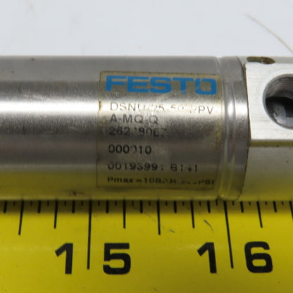 Festo DSNU-25-50-PPV-A-MQ-Q Air Cylinder 50mm Stroke 25mm Bore 9mm Square Rod