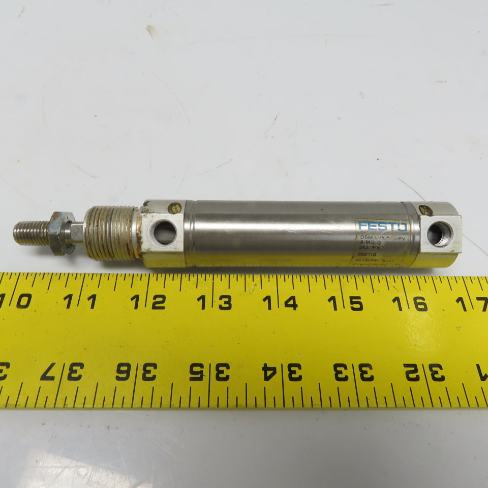 Festo DSNU-25-50-PPV-A-MQ-Q Air Cylinder 50mm Stroke 25mm Bore 9mm Square Rod