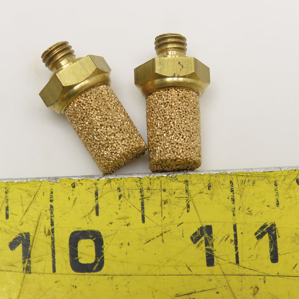10-32 Sintered Bronze Breather Vent Lot Of 2