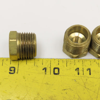 1/2" NPT x 1/8" NPT Brass Hex Bushing Lot of 3