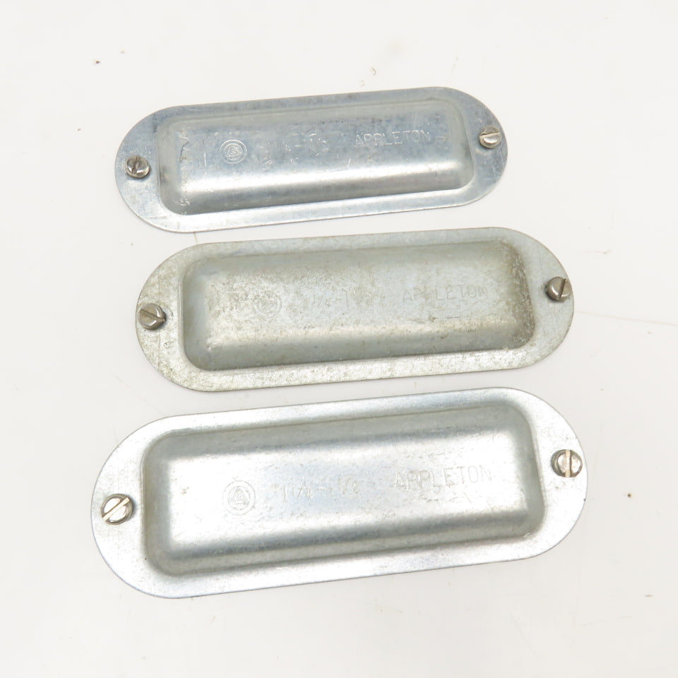 Appleton 1-1/4" To 1-1/2" Cover Plate Condulet Conduit Body LB Lot Of 3