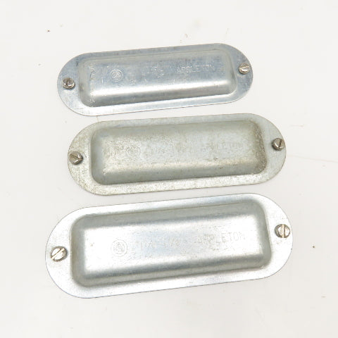 Appleton 1-1/4" To 1-1/2" Cover Plate Condulet Conduit Body LB Lot Of 3