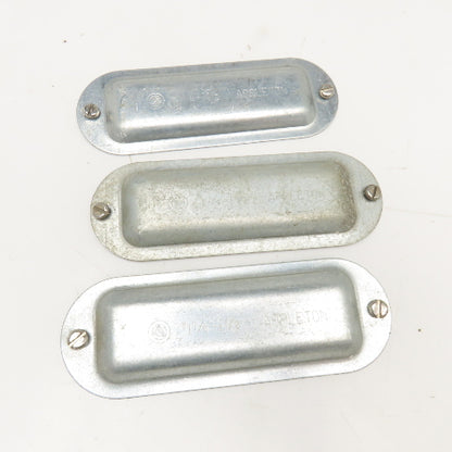 Appleton 1-1/4" To 1-1/2" Cover Plate Condulet Conduit Body LB Lot Of 3